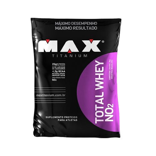 Total Whey NO2 - 2000g Refil Morango - Max Titanium