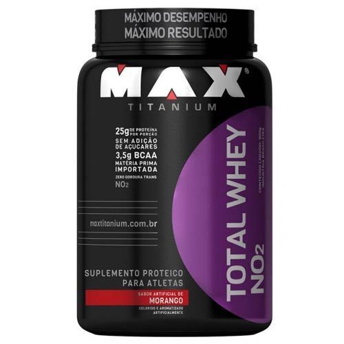 Total Whey NO2 - 900g Morango - Max Titanium