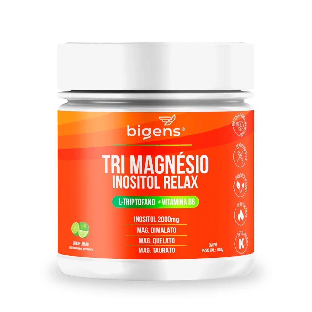 Tri Magn�sio Inositol Relax - 180g Lim�o - Bigens