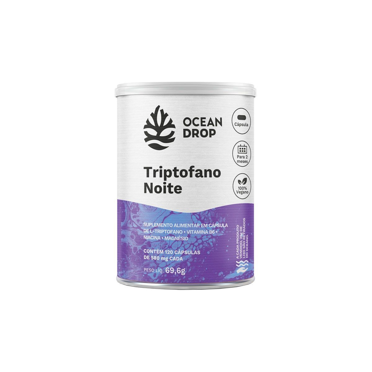 Triptofano Noite - 120 C�psulas - Ocean Drop