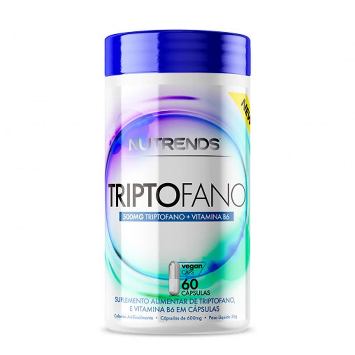 Triptofano Vegan + Vitamina B6 - 60 C�psulas - Nutrends*** Data Venc. 30/05/2023