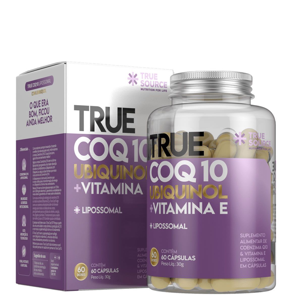True Coq10 Ubiquinol Lipossomal - 60 C�psulas - True Source*** Data Venc. 30/11/2025
