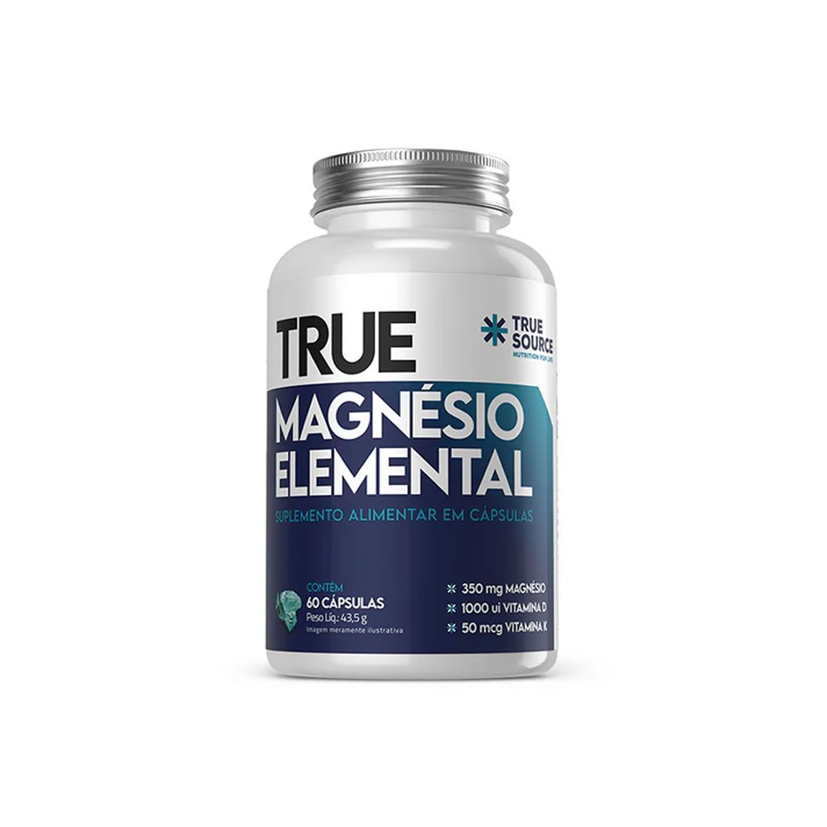 True Magn�sio Elemental - 60 C�psulas - True Source