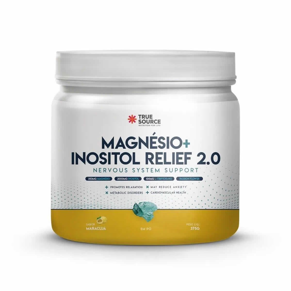 True Magn�sio + Inositol Relief 2.0 - 375g Maracuj� - True Source*** Data Venc. 30/06/2025