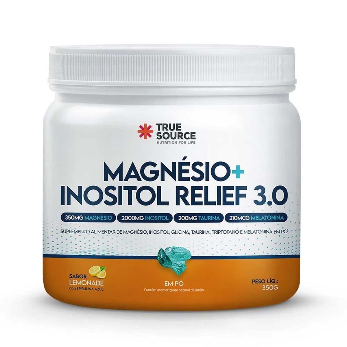 True Magn�sio + Inositol Relief 3.0 - 300g Lim�o - True Source