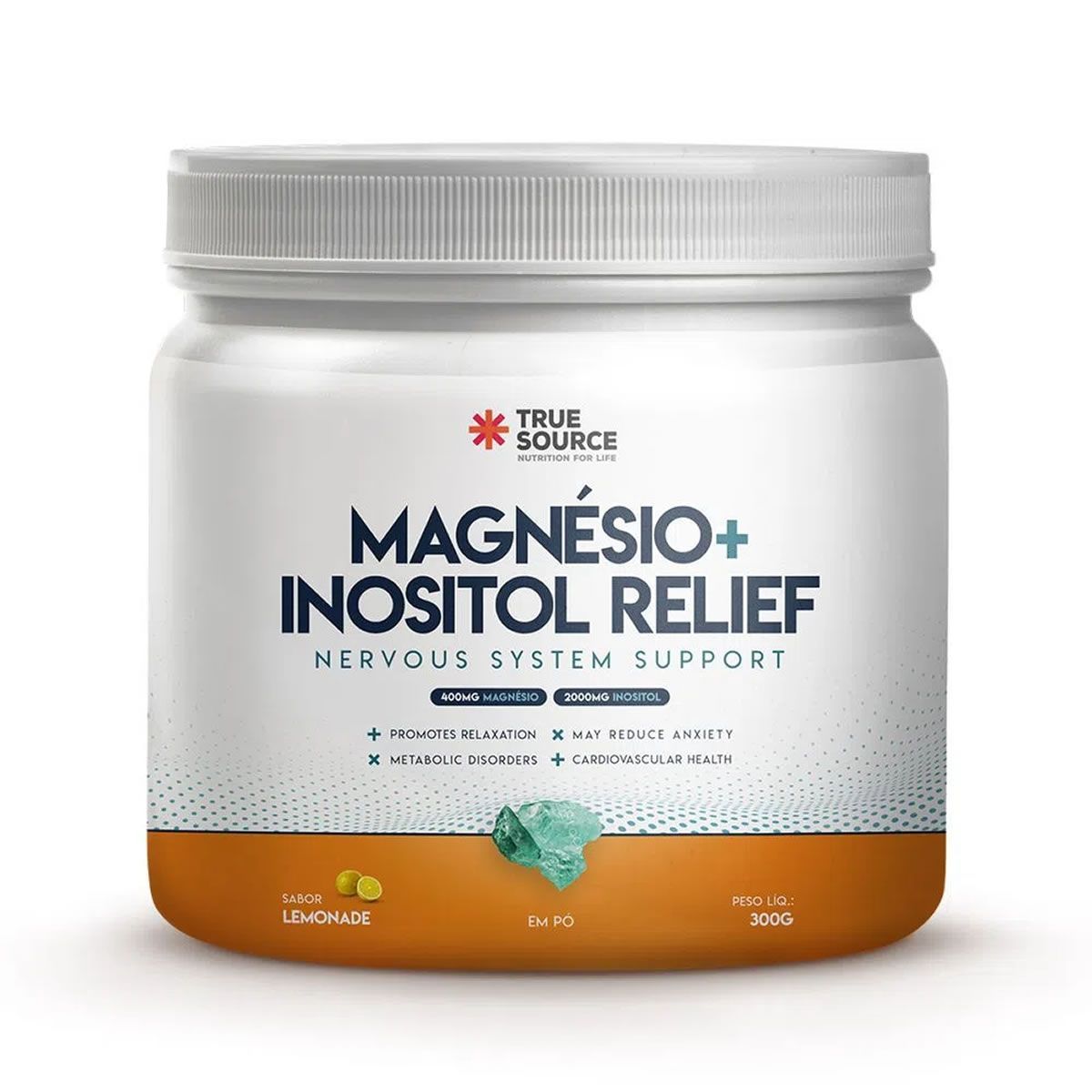 True Magn�sio + Inositol Relief - 300g Lim�o - True Source