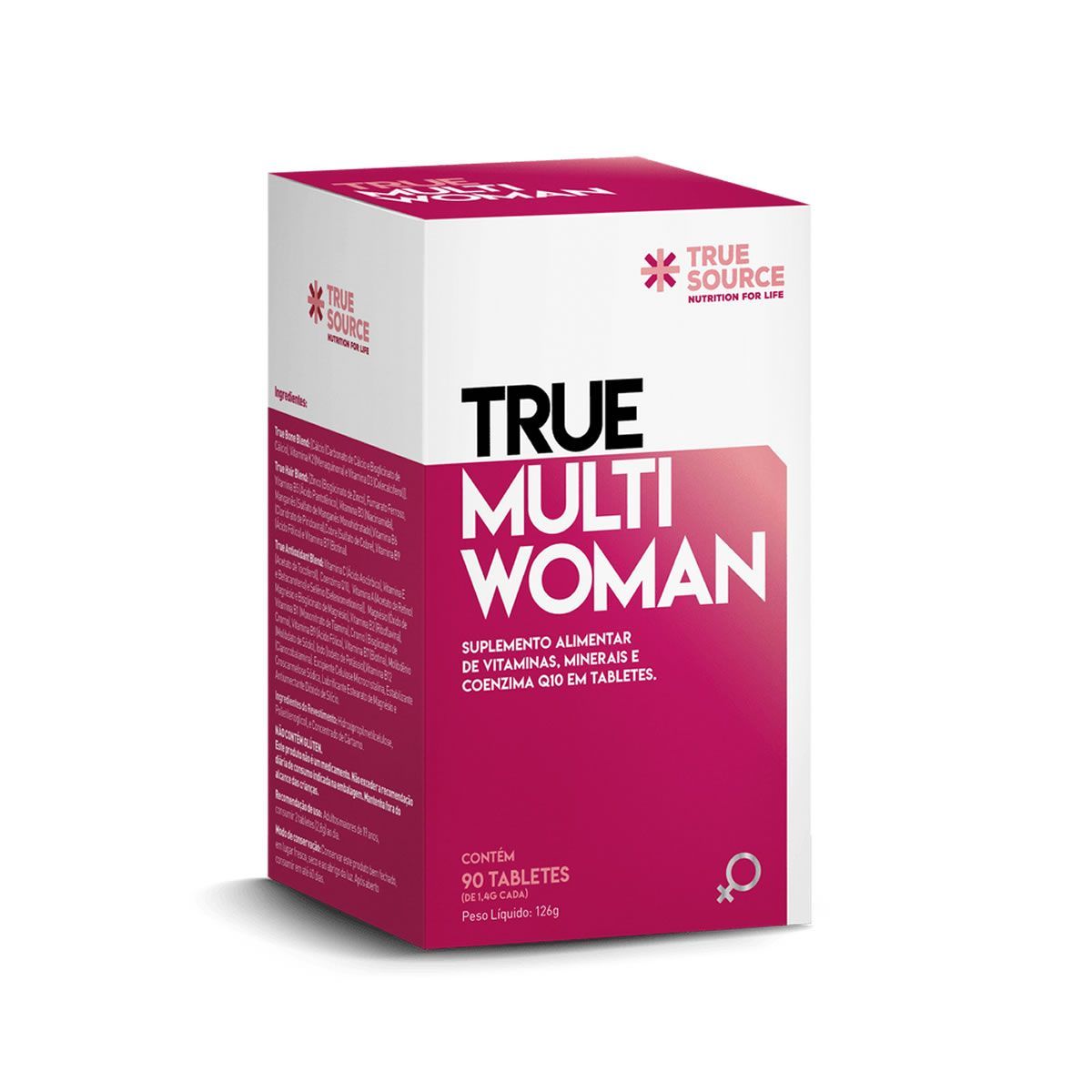 True Multi Woman Multivitam�nico - 90 Tabletes - true Source