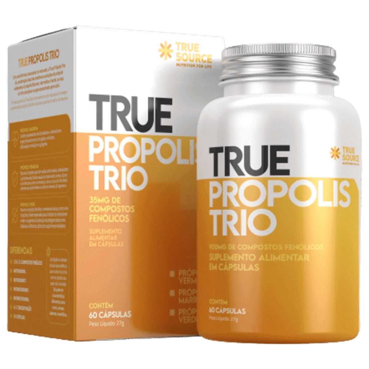 True Propolis Trio - 60 C�psulas - True Source