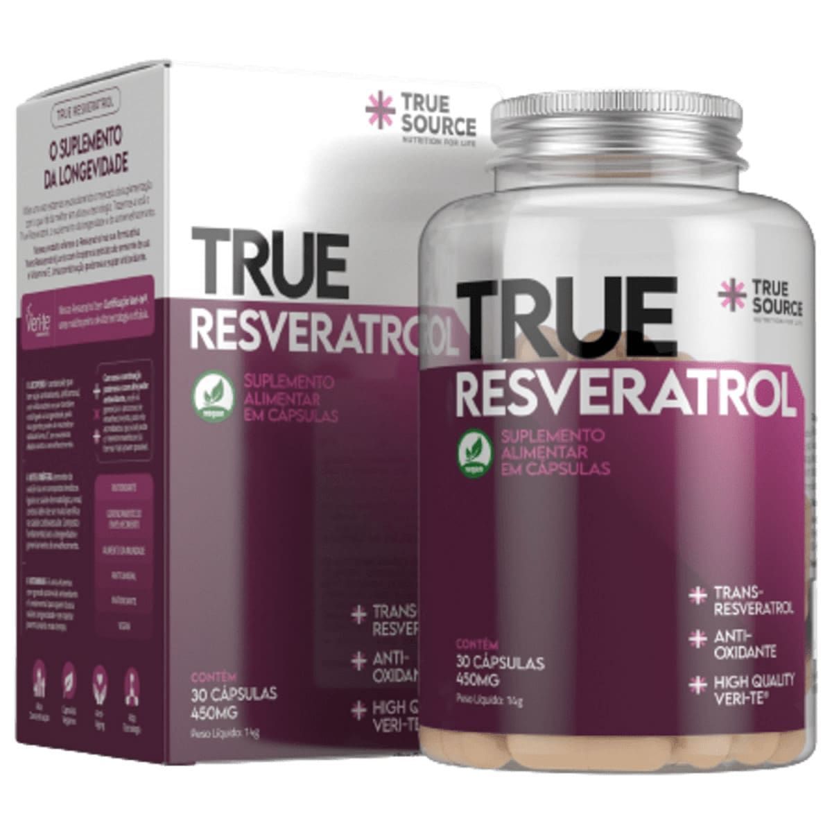 True Resveratrol - 30 C�psulas - True Source