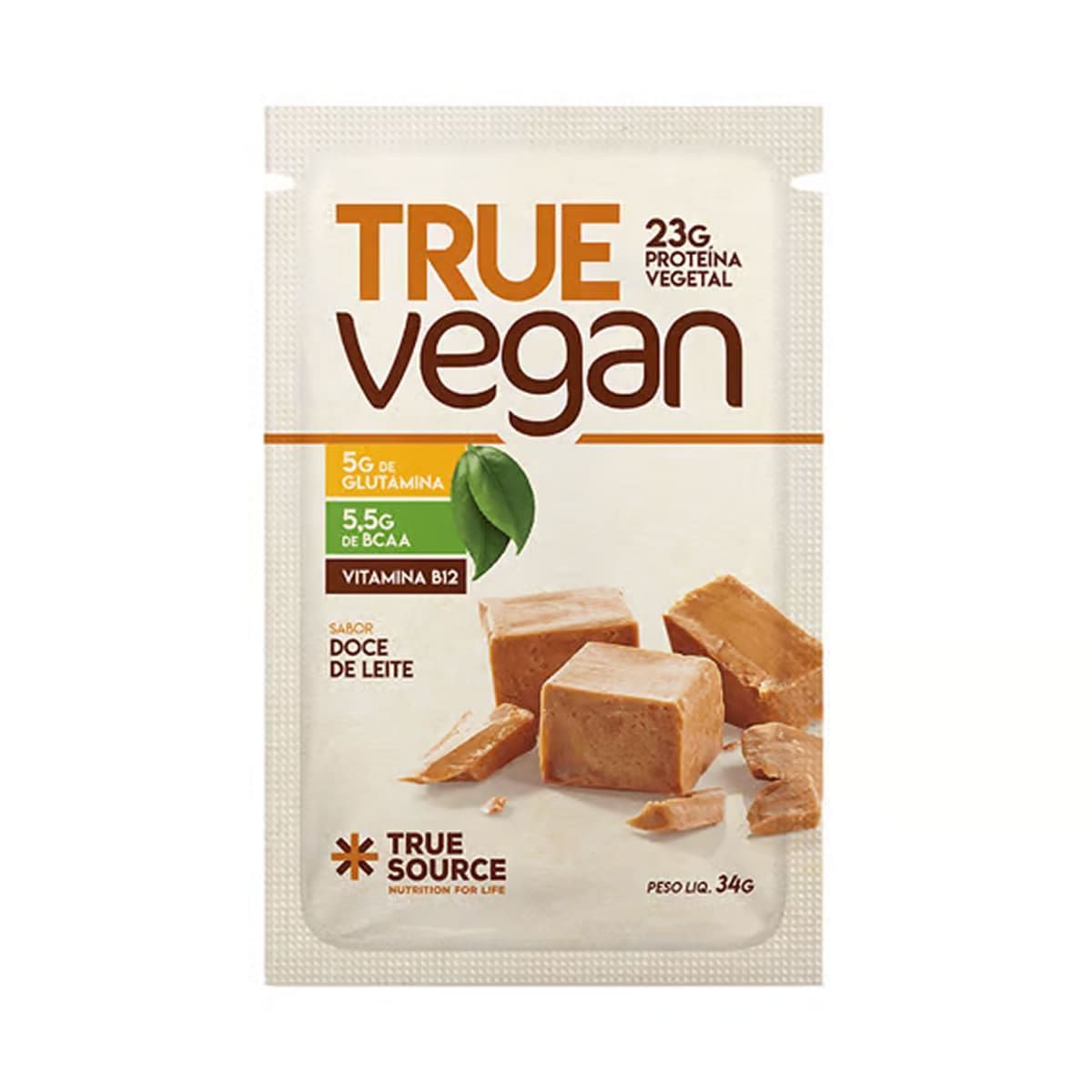 True Vegan - 1 Sach� de 34g Doce de Leite - True Source*** Data Venc. 30/11/2025