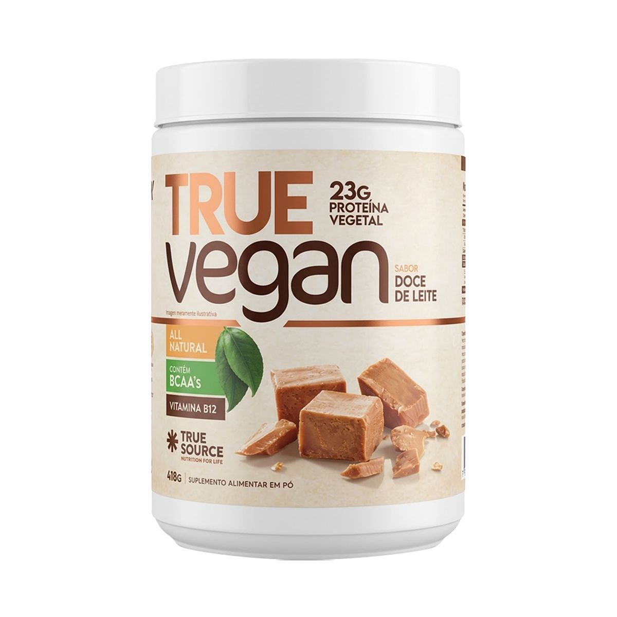 True Vegan Prote�na Vegetal - 418g Doce de Leite - True Source