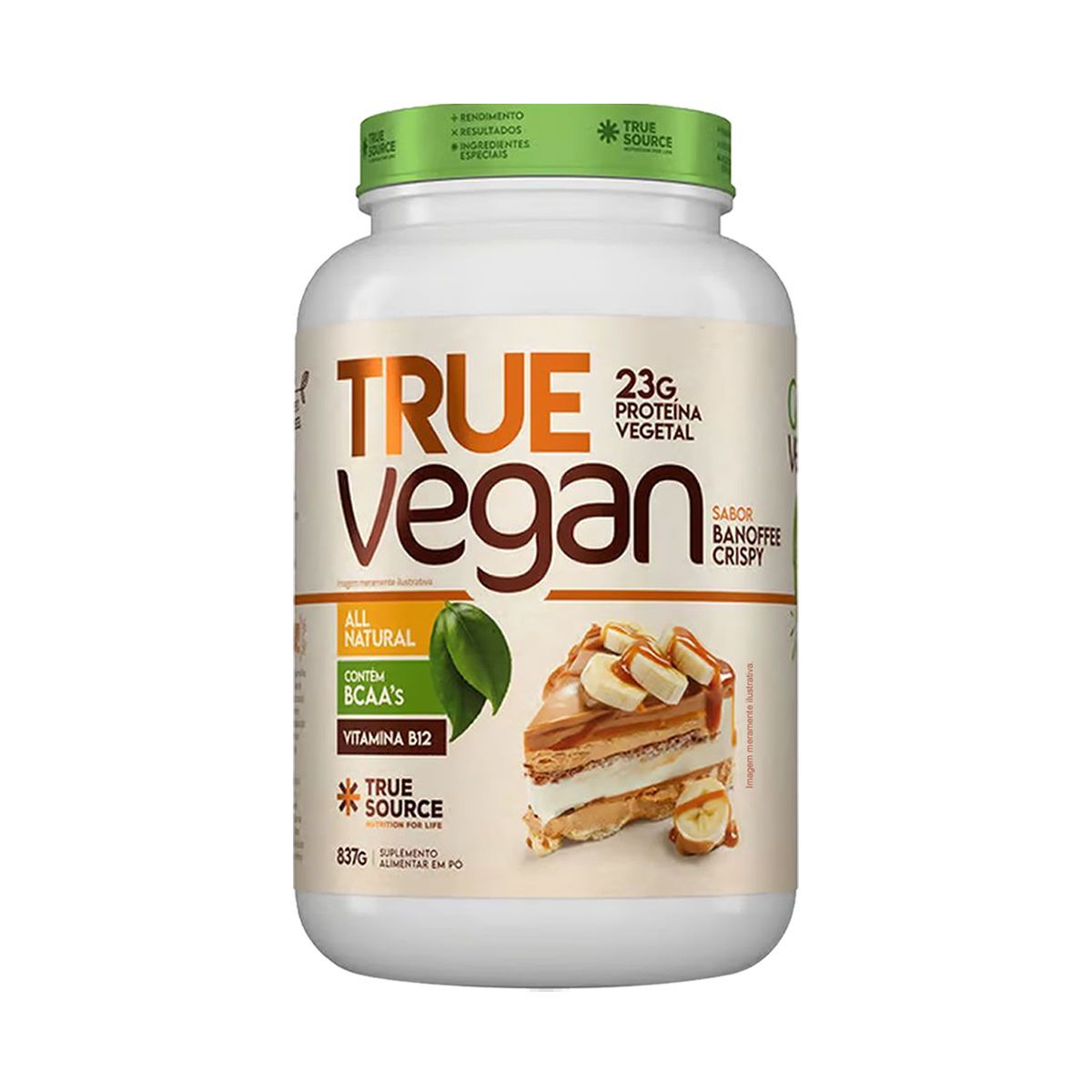 True Vegan Prote�na Vegetal - 837g Banoffee Crispy - True Source