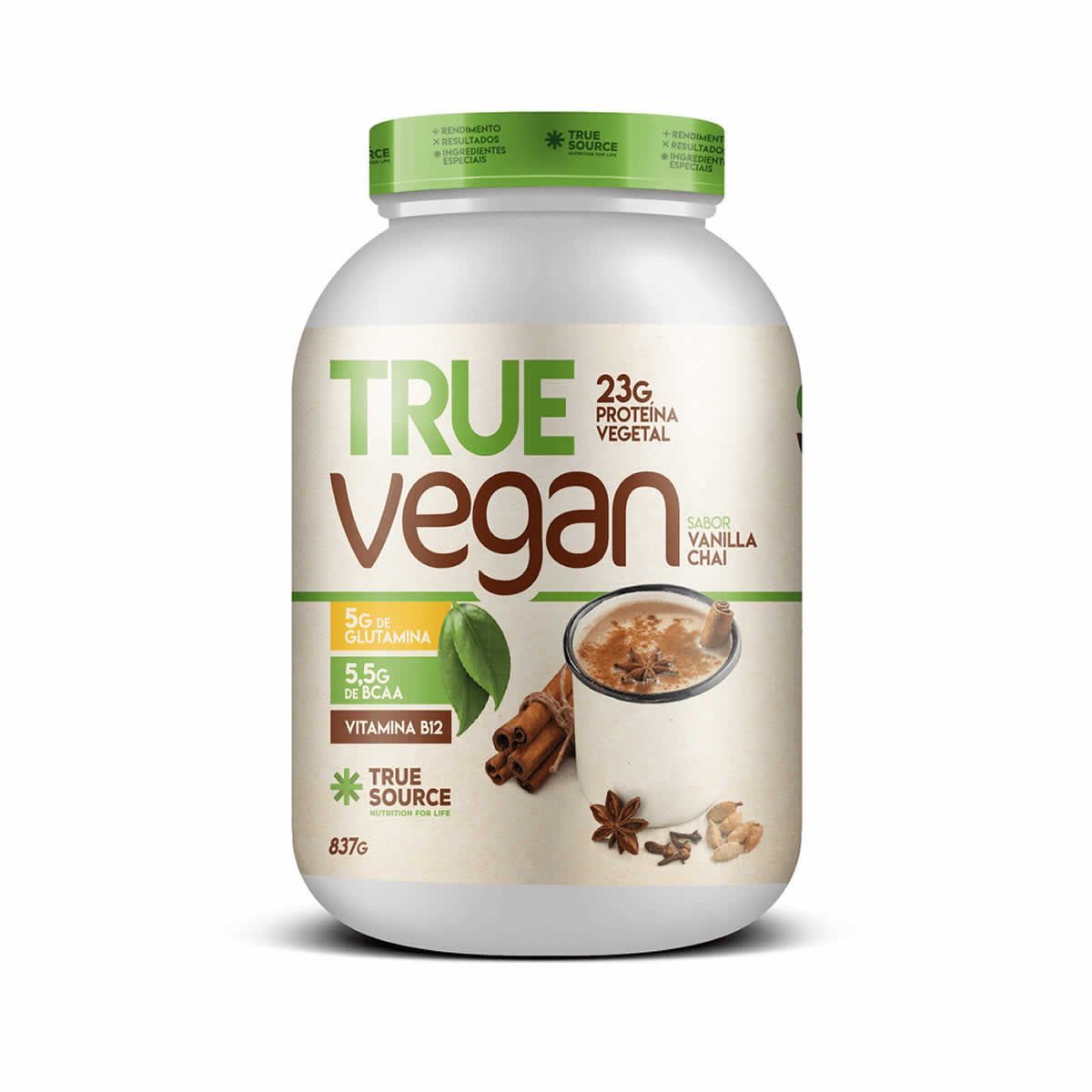 True Vegan Prote�na Vegetal - 837g Vanilla Chai - True Source