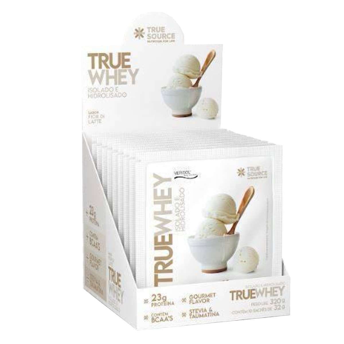 True Whey Hidrolisado e Isolado - 10 Sach�s 32g Fior di Latte - True Source