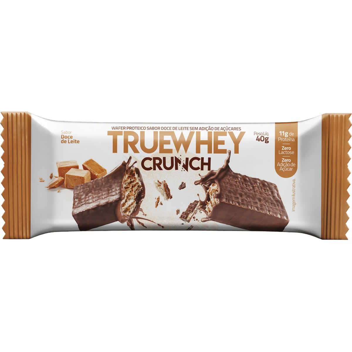 True Whey Crunch - 1 Unidade 40g Doce de Leite - True Source*** Data Venc. 11/3/23