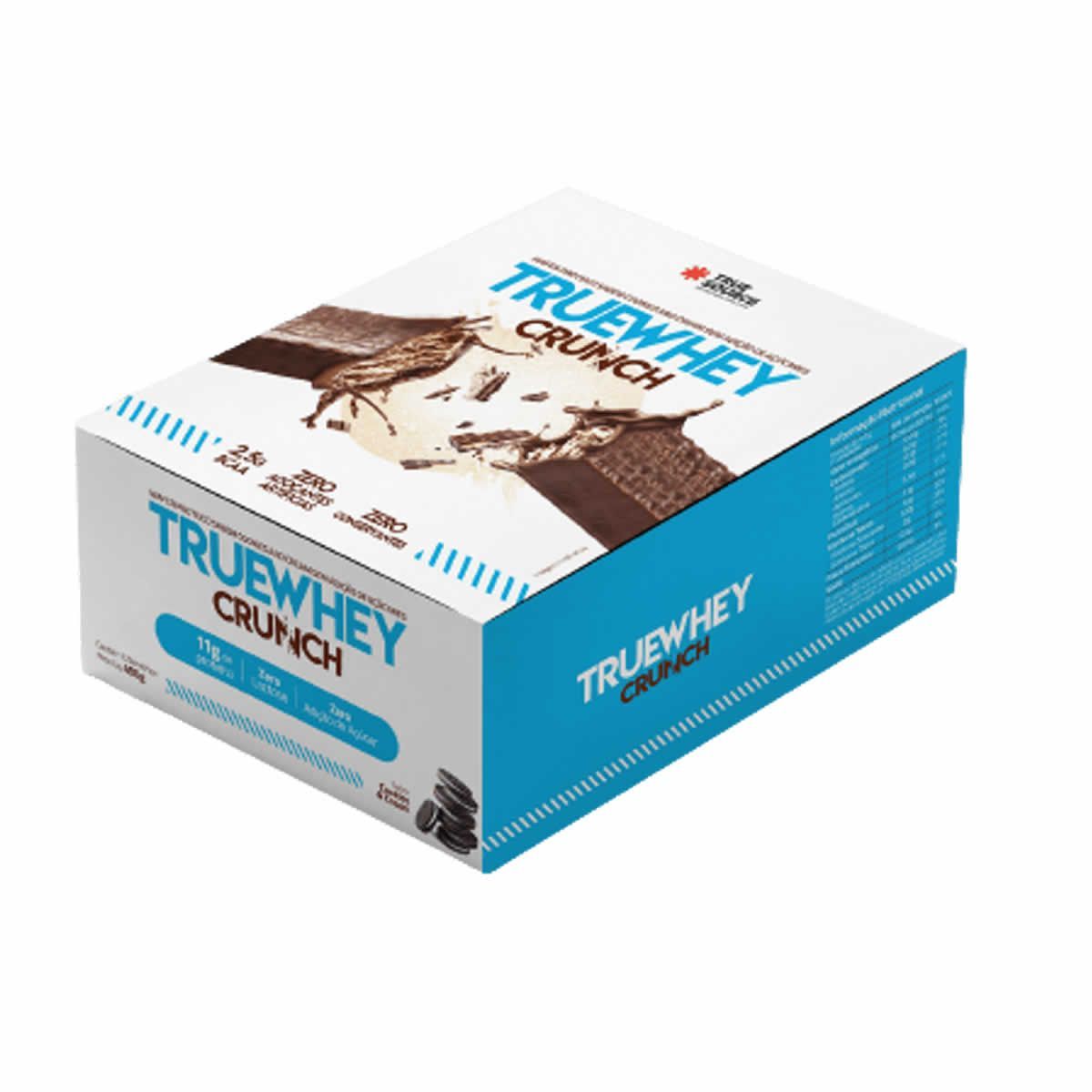 True Whey Crunch -  12 Unidades 40g Cookies And Cream - True Source*** Data Venc. 28/08/2024