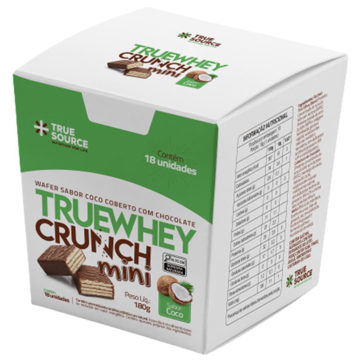 True Whey Crunch Mini - 18 Unidades 10g Coco - True Source*** Data Venc. 26/06/2024