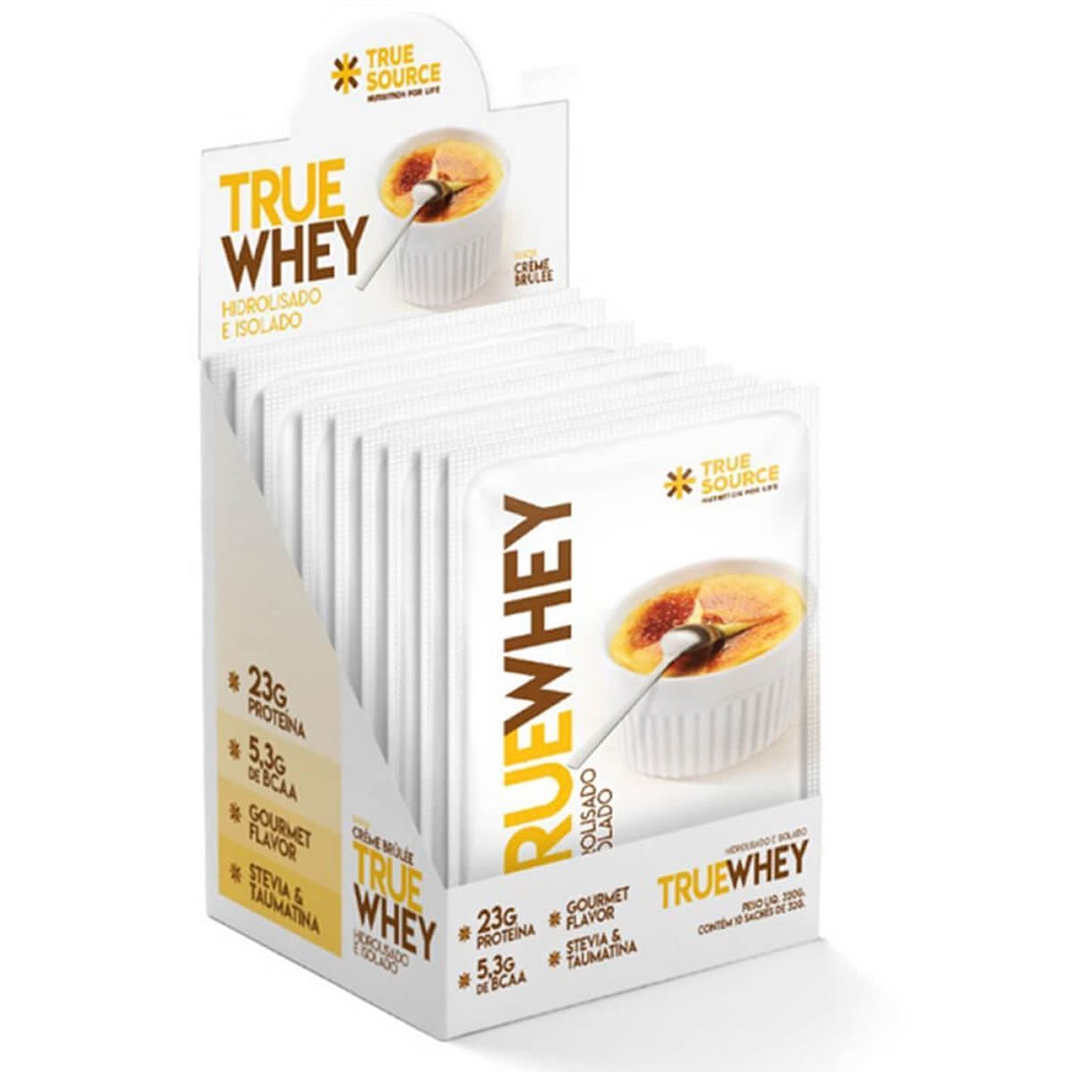 True Whey Hidrolisado e Isolado - 10 sach�s de 32g Vanilla Cr�me Br�ll� - True Source