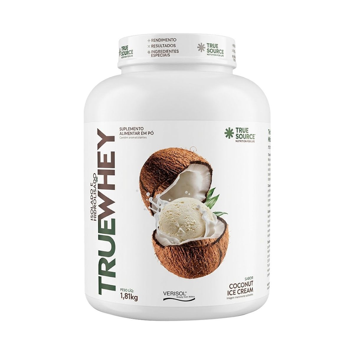 True Whey Protein Hidrolisado e Isolado - 1810g Coconut Ice Cream - True Source