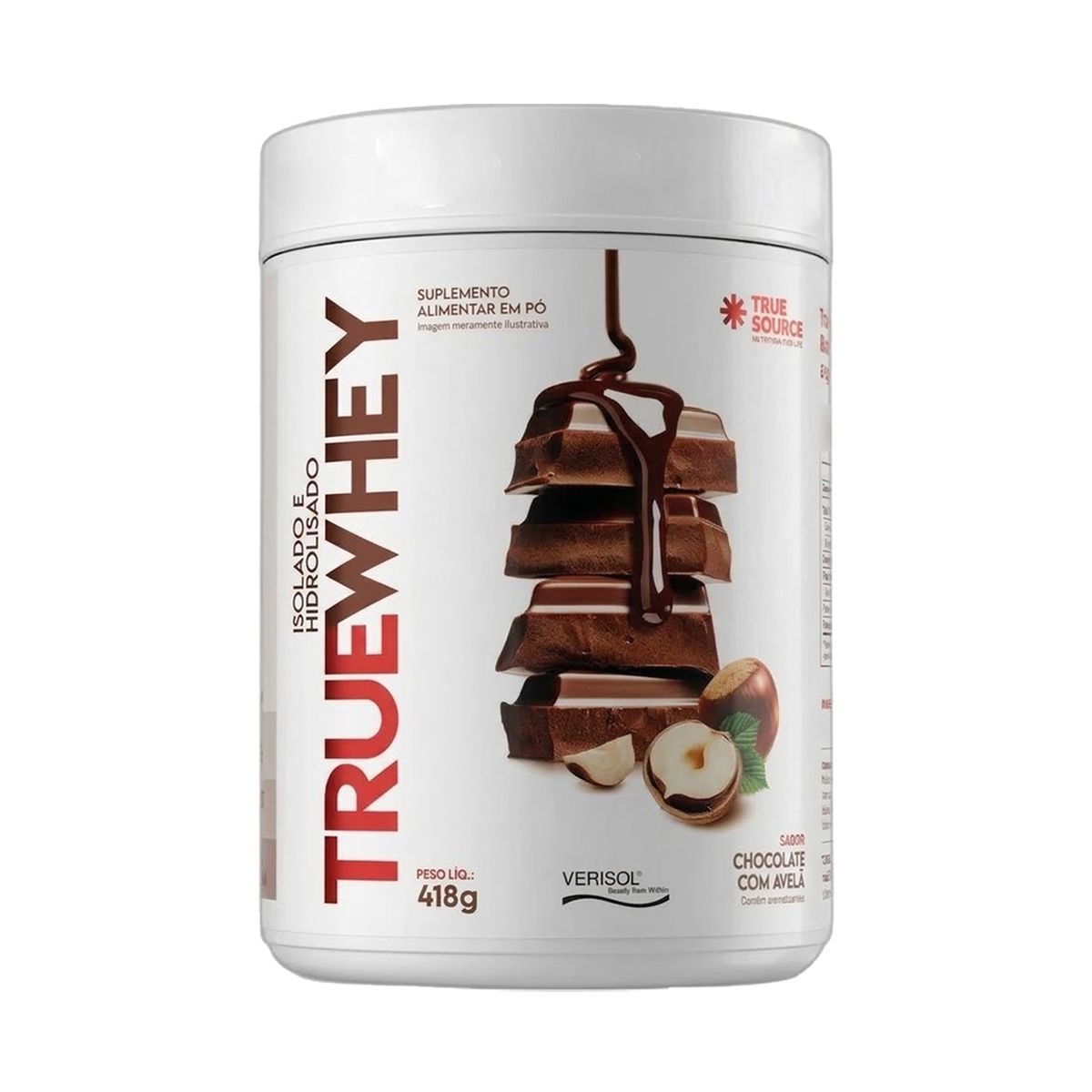 True Whey Protein Hidrolisado e Isolado - 418g Chocolate Com Avel� - True Source