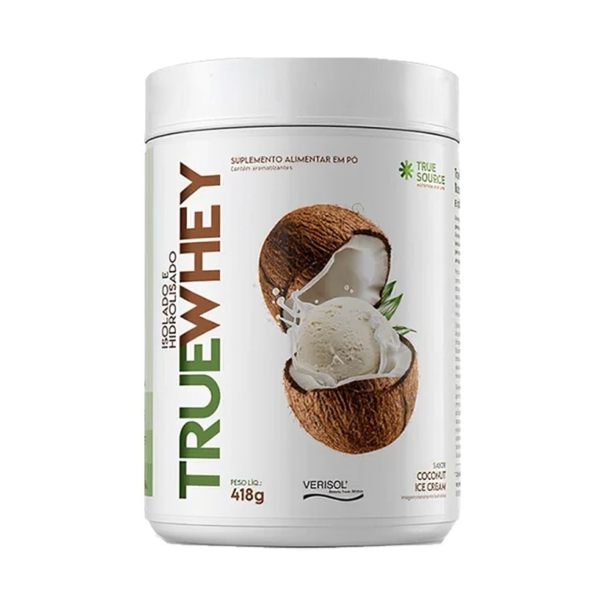 True Whey Protein Hidrolisado e Isolado - 418g Coconut Ice Cream - True Source