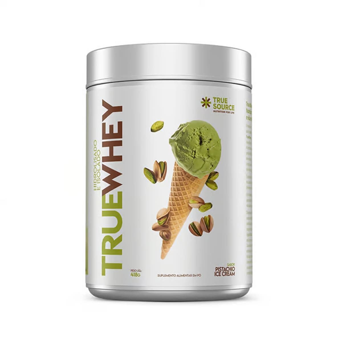 True Whey Protein Hidrolisado e Isolado - 418g Ice Cream Pistachio - True Source