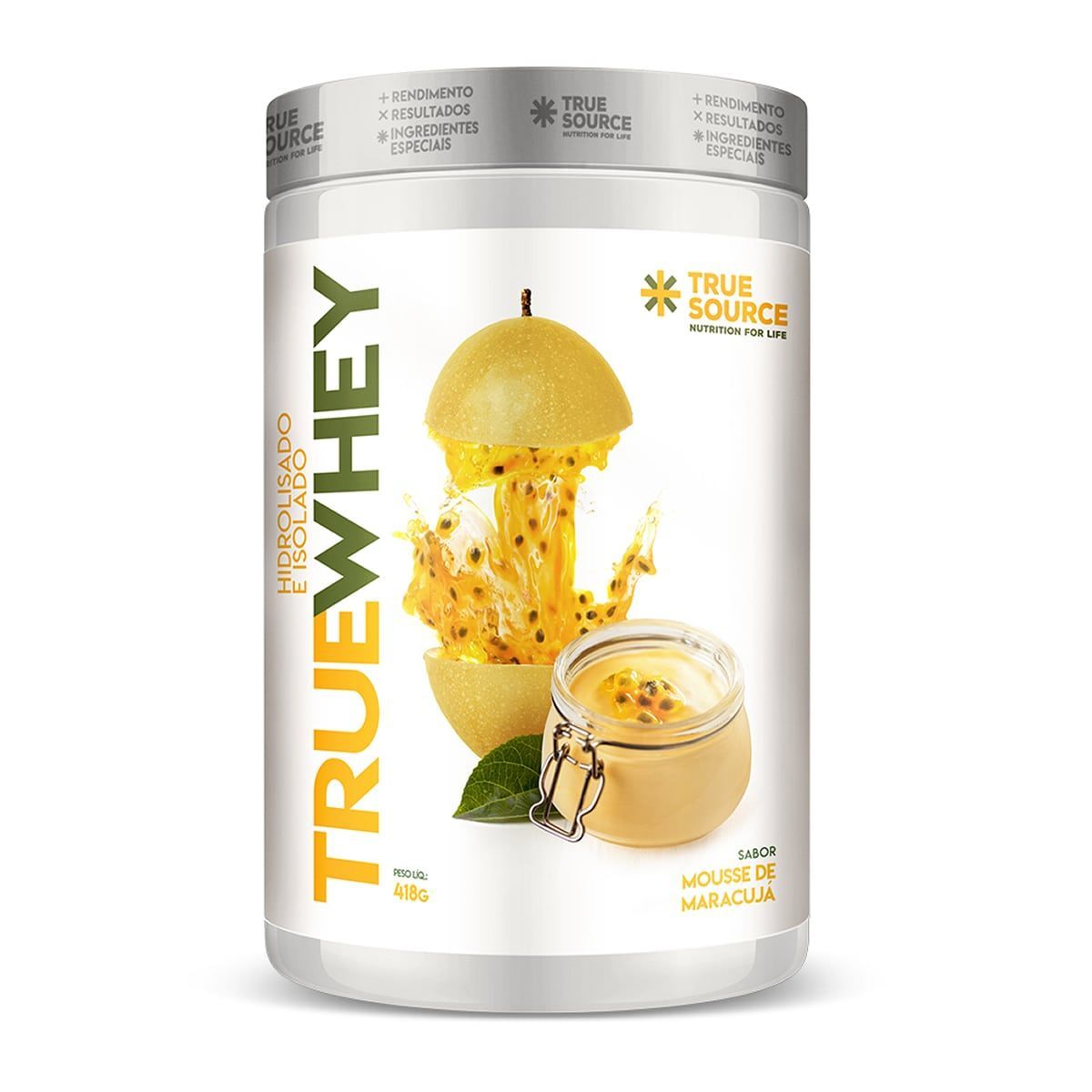 True Whey Protein Hidrolisado e Isolado - 418g Mousse de Maracuj� - True Source