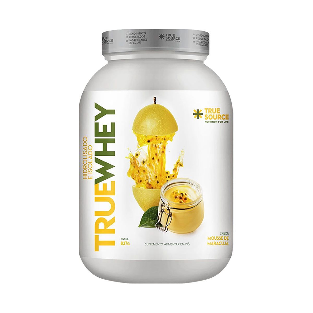 True Whey Protein Hidrolisado e Isolado - 837g Mousse de Maracuj� - True Source