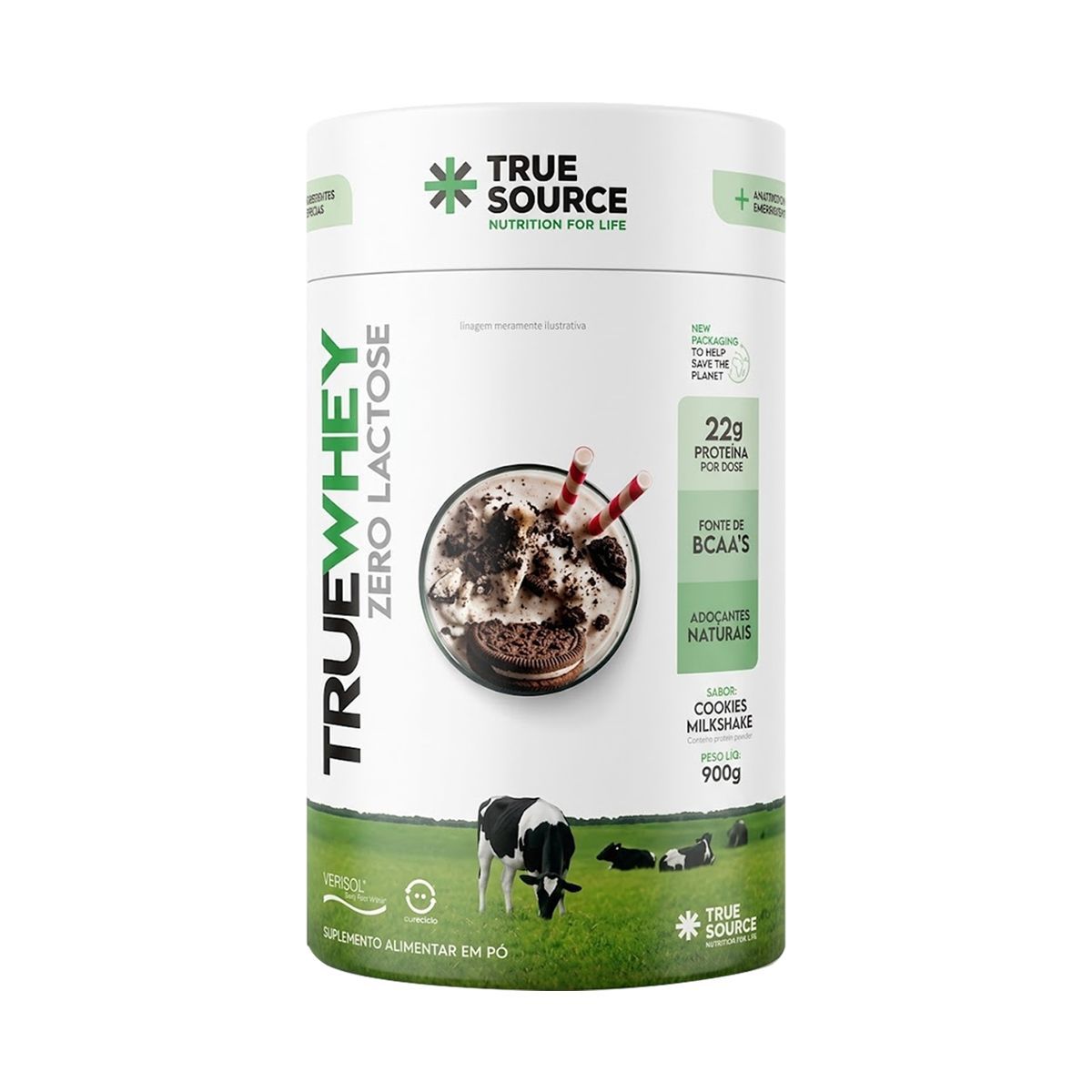 True Whey Zero Lactose - 900g Cookies Milkshake - True Source