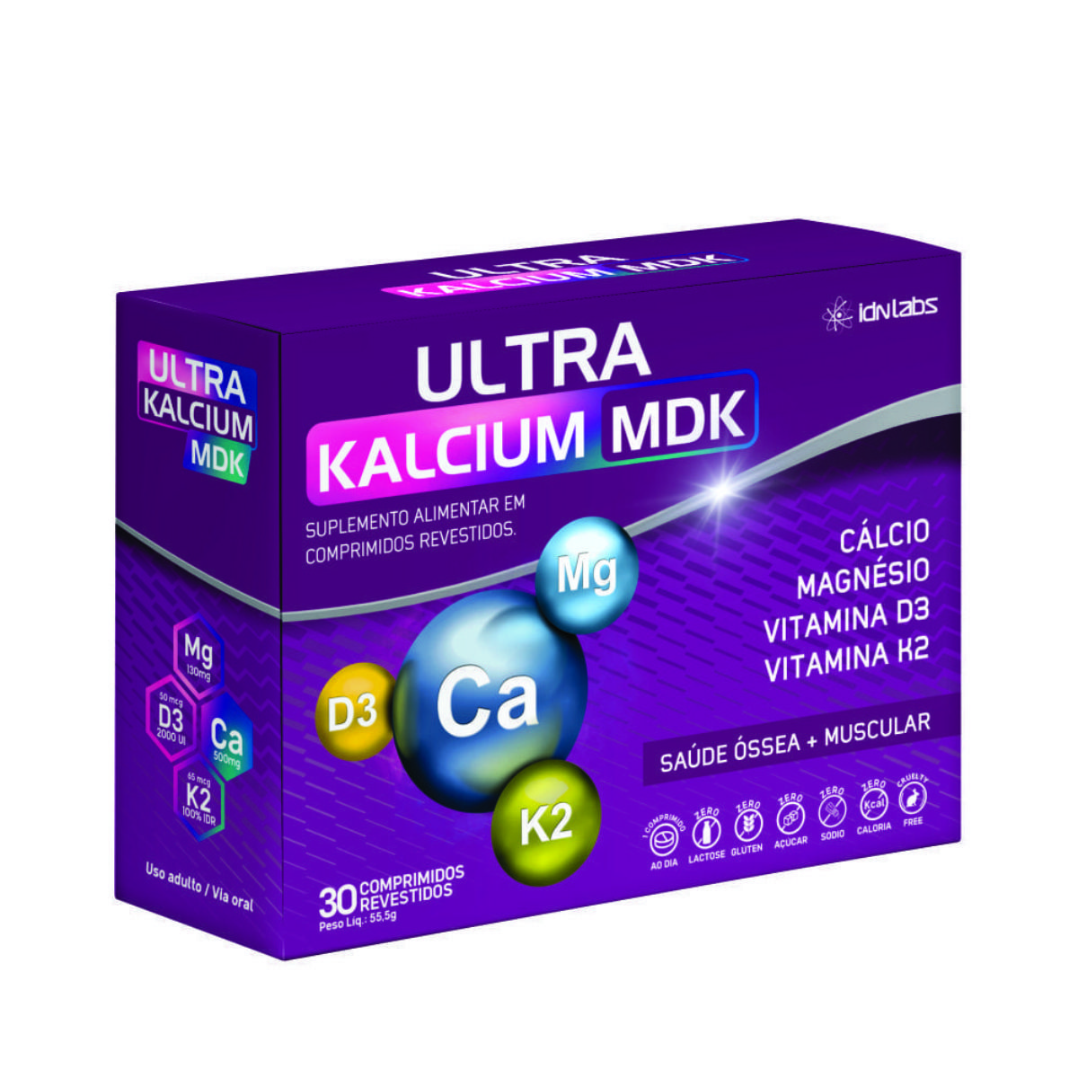 Ultra Kalcium Mdk Ultra Concentrado - 30 Comprimidos - IDN Labs