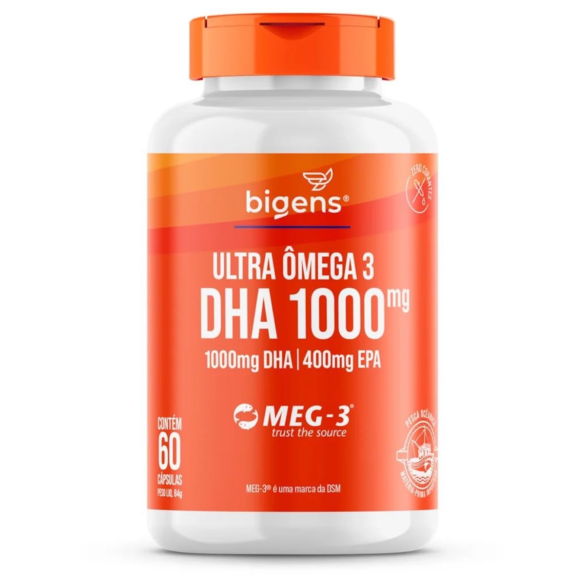 Ultra Omega 3 Dha 1000 - 60 C�psulas - Bigens