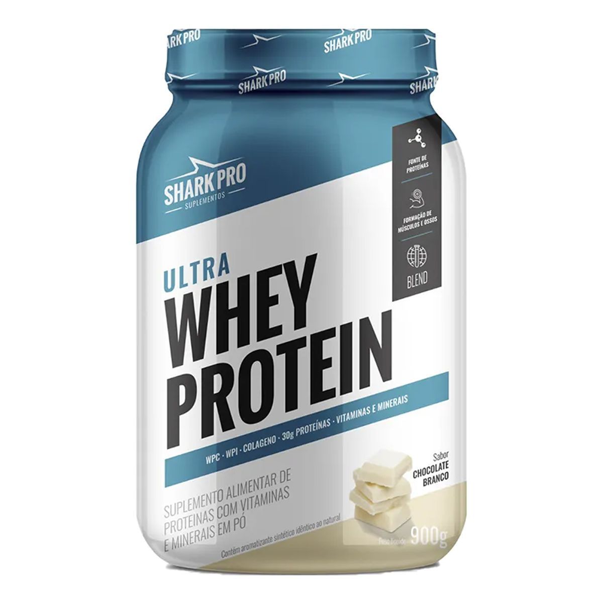 Ultra Whey Protein - Pote 907g Chocolate Branco - Shark Pro
