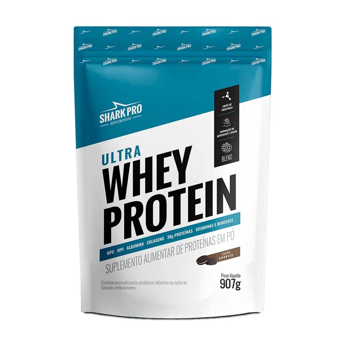 Ultra Whey Protein - 907g Refil Cookies - Shark Pro