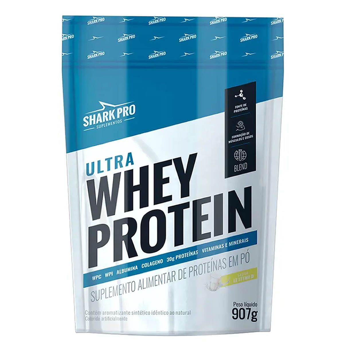 Ultra Whey Protein - 907g Refil Leite  - Shark Pro