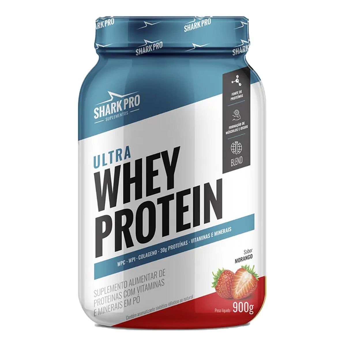 Ultra Whey Protein - 907g Morango - Shark Pro