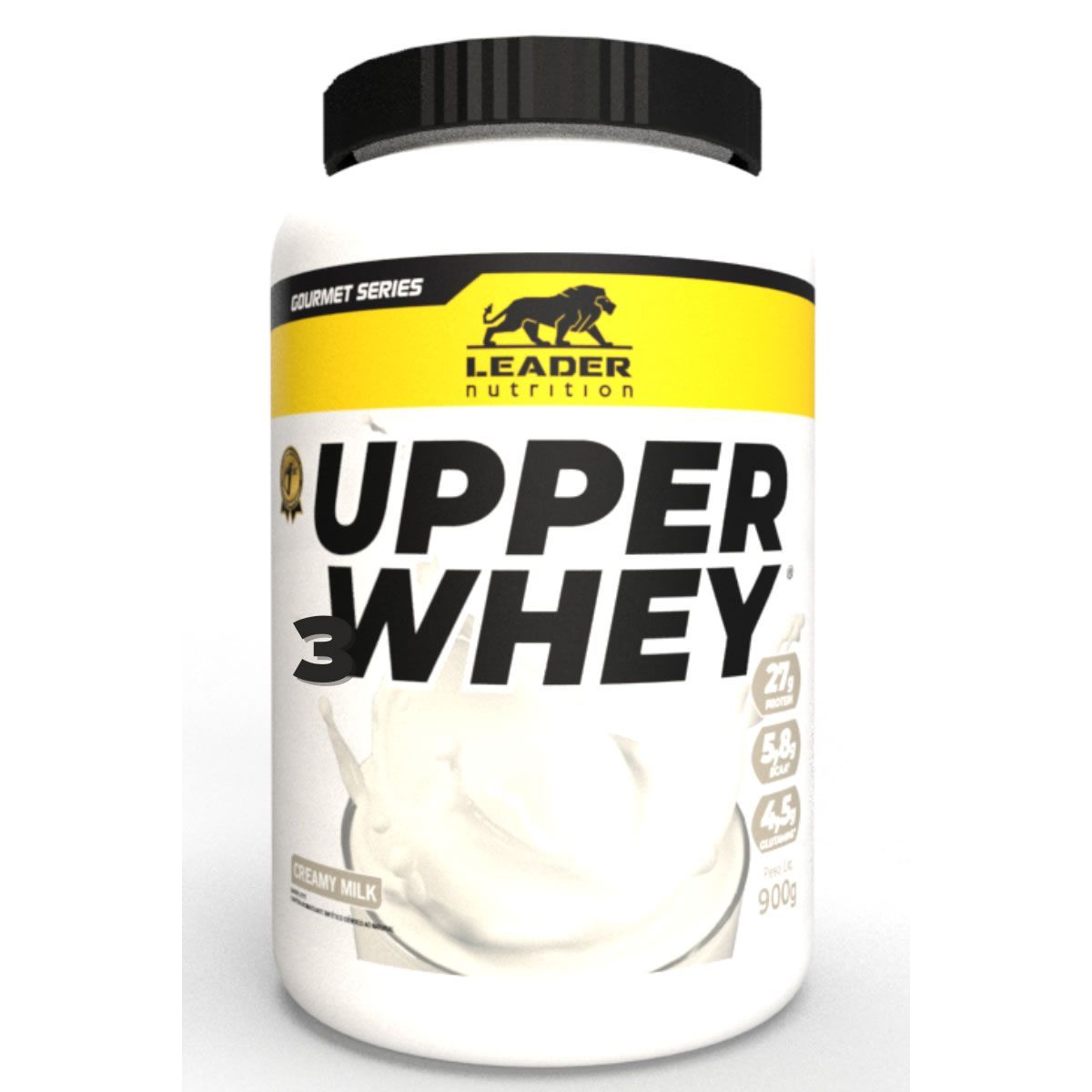 Upper 3 Whey Gourmet - 900g  Creamy Milk - Leader Nutrition
