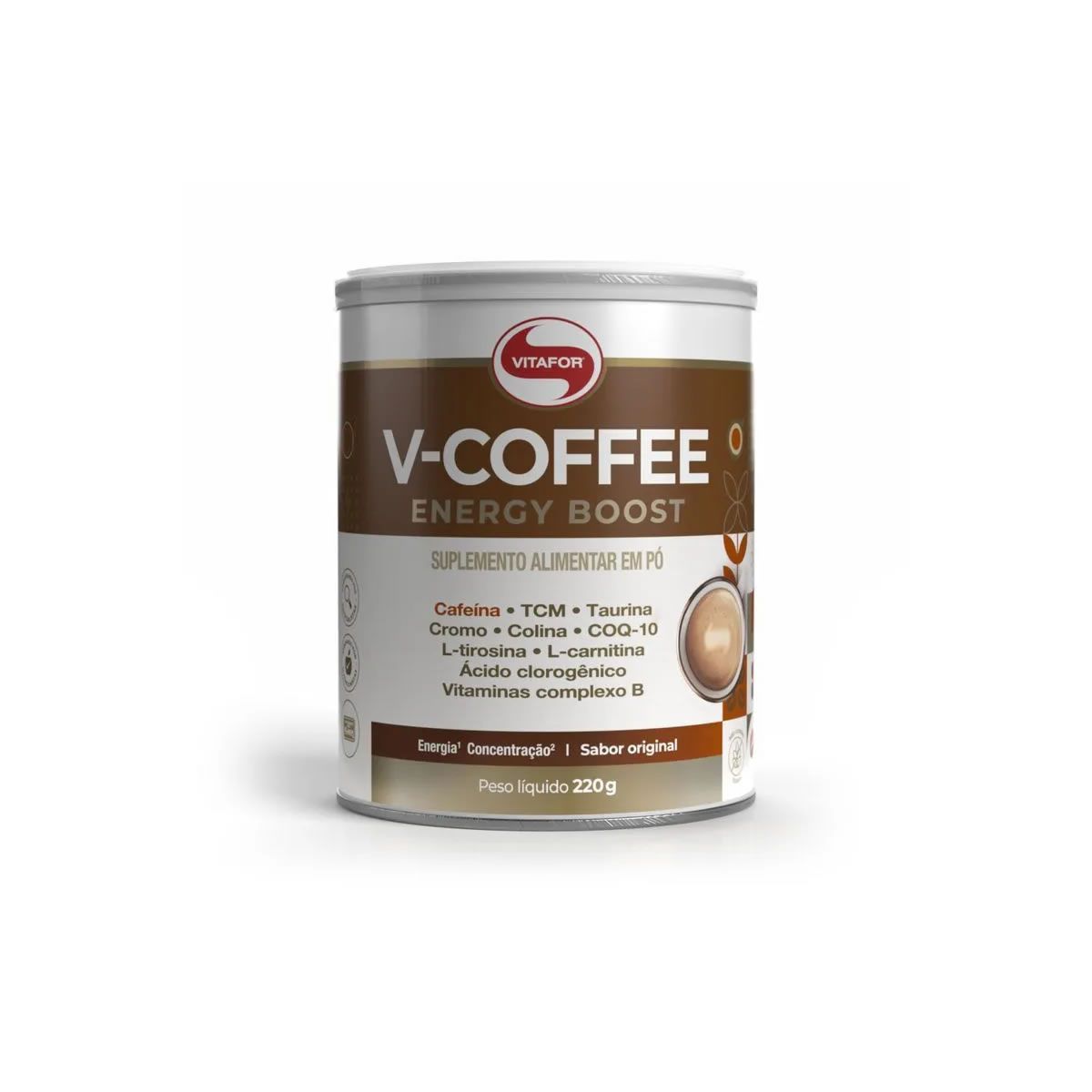 V-Coffee Energy Boost - 220g Sabor Original - Vitafor