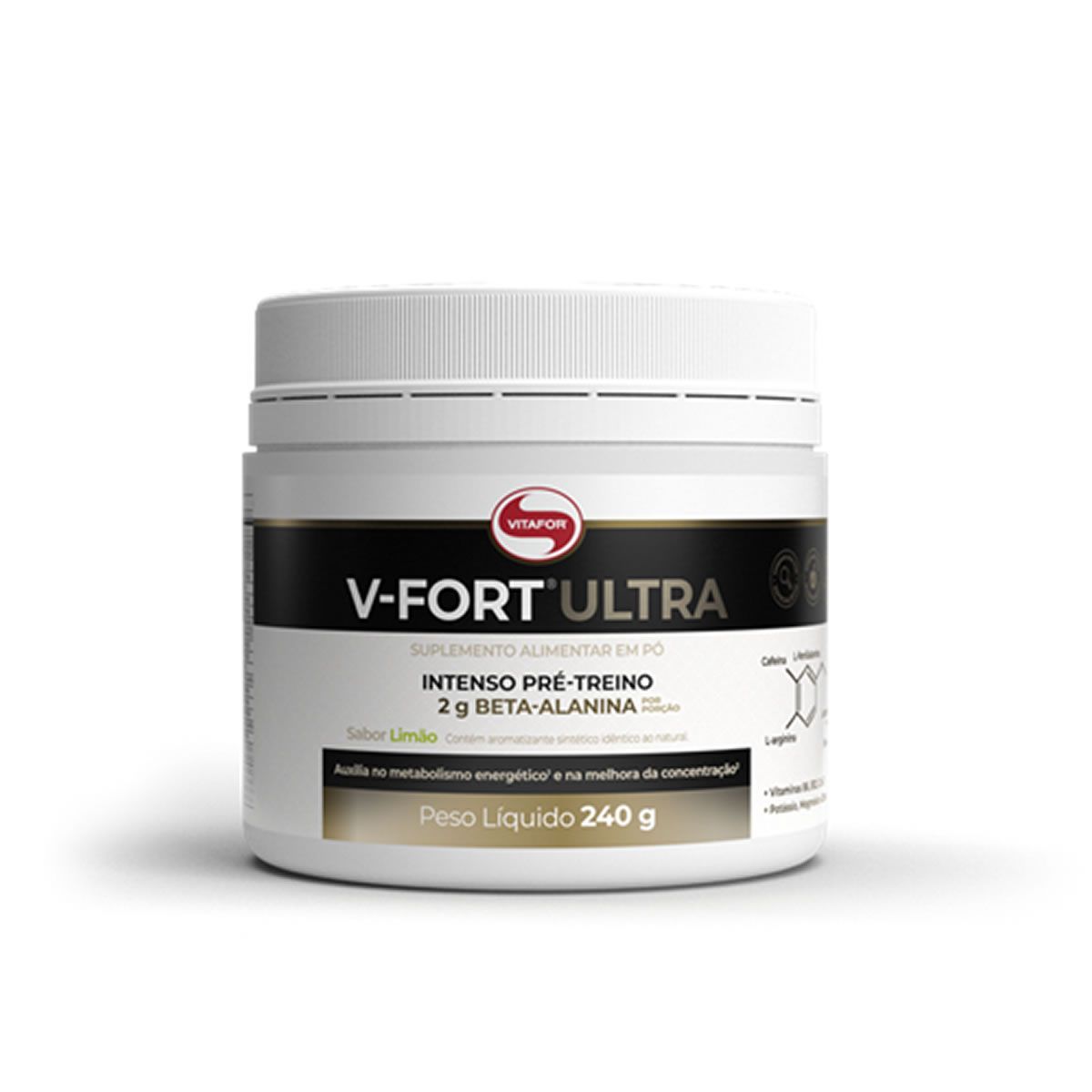 V - Fort Ultra  Pr� Treino -  240g Lim�o - Vitafor