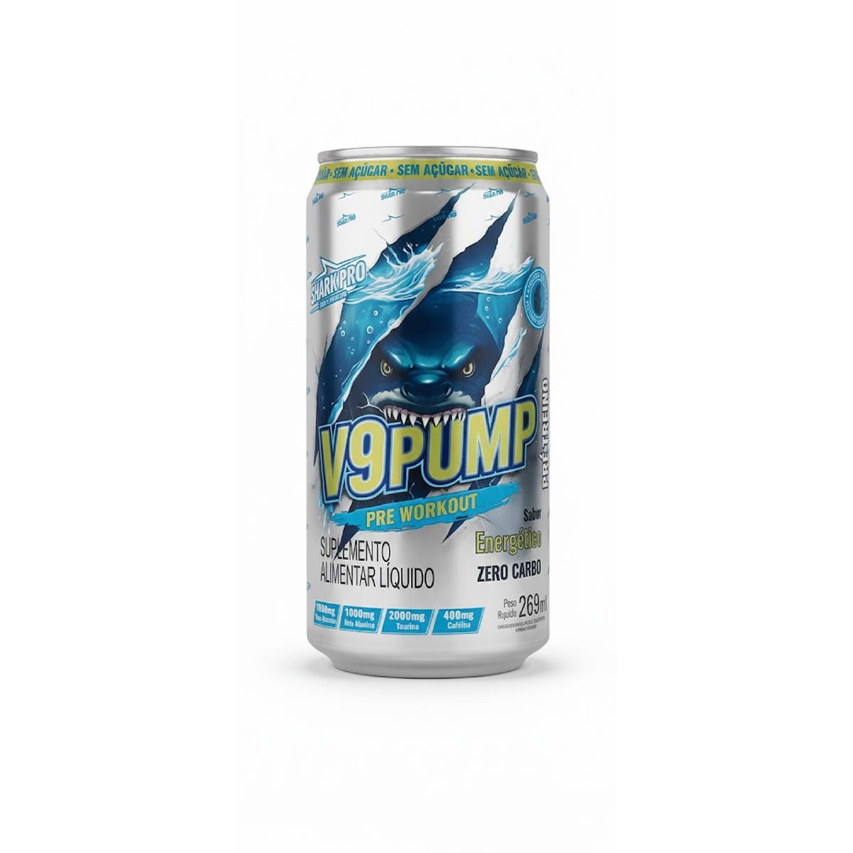 v9 Pump Drink Pr�-Treino - Lata 269ml Energ�tico - Shark Pro