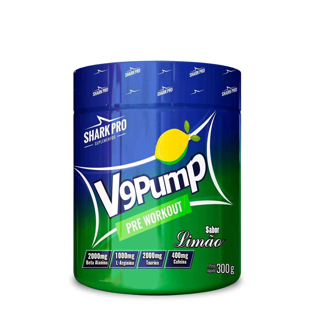 V9-Pump Pre Workout - 300g Lim�o - Shark Pro