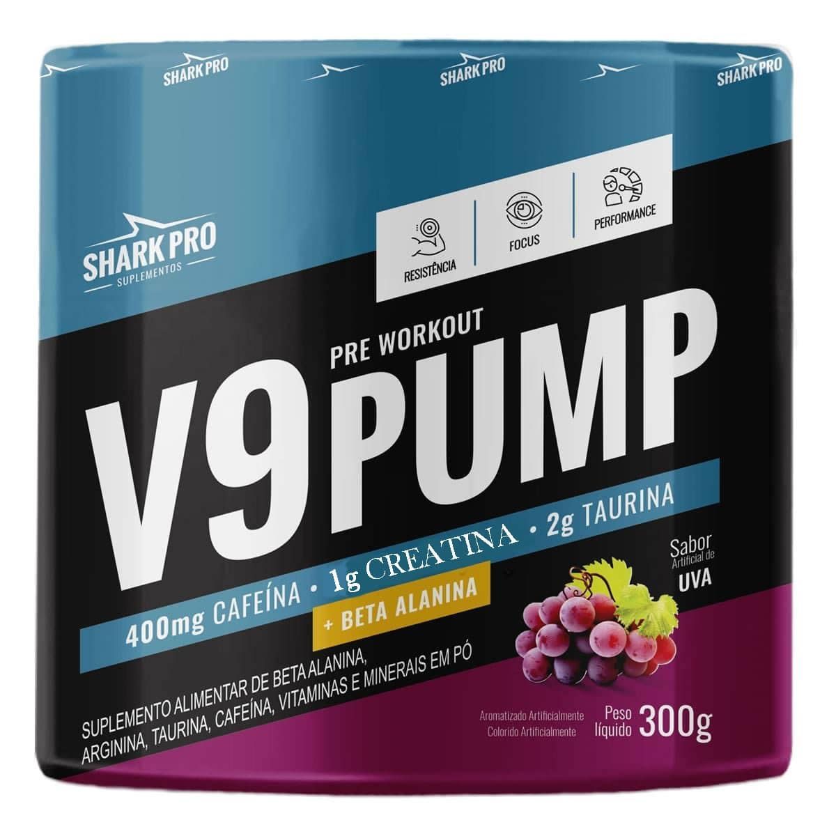 V9-Pump Pre Workout - 300g Uva - Shark Pro