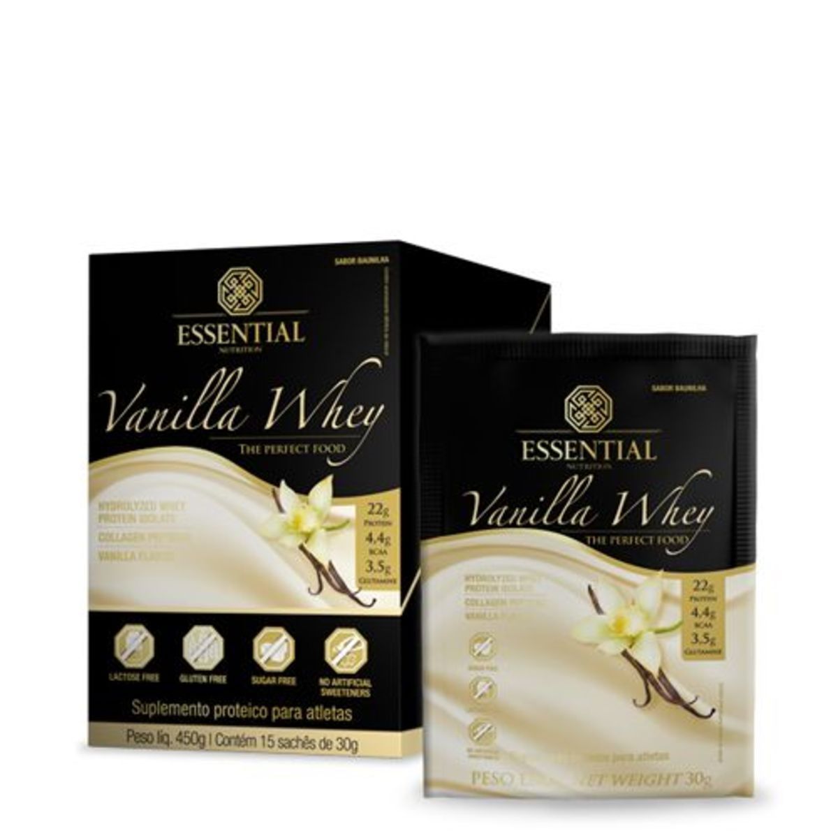 Vanilla Whey - 15 Sach�s 30g - Essential Nutrition