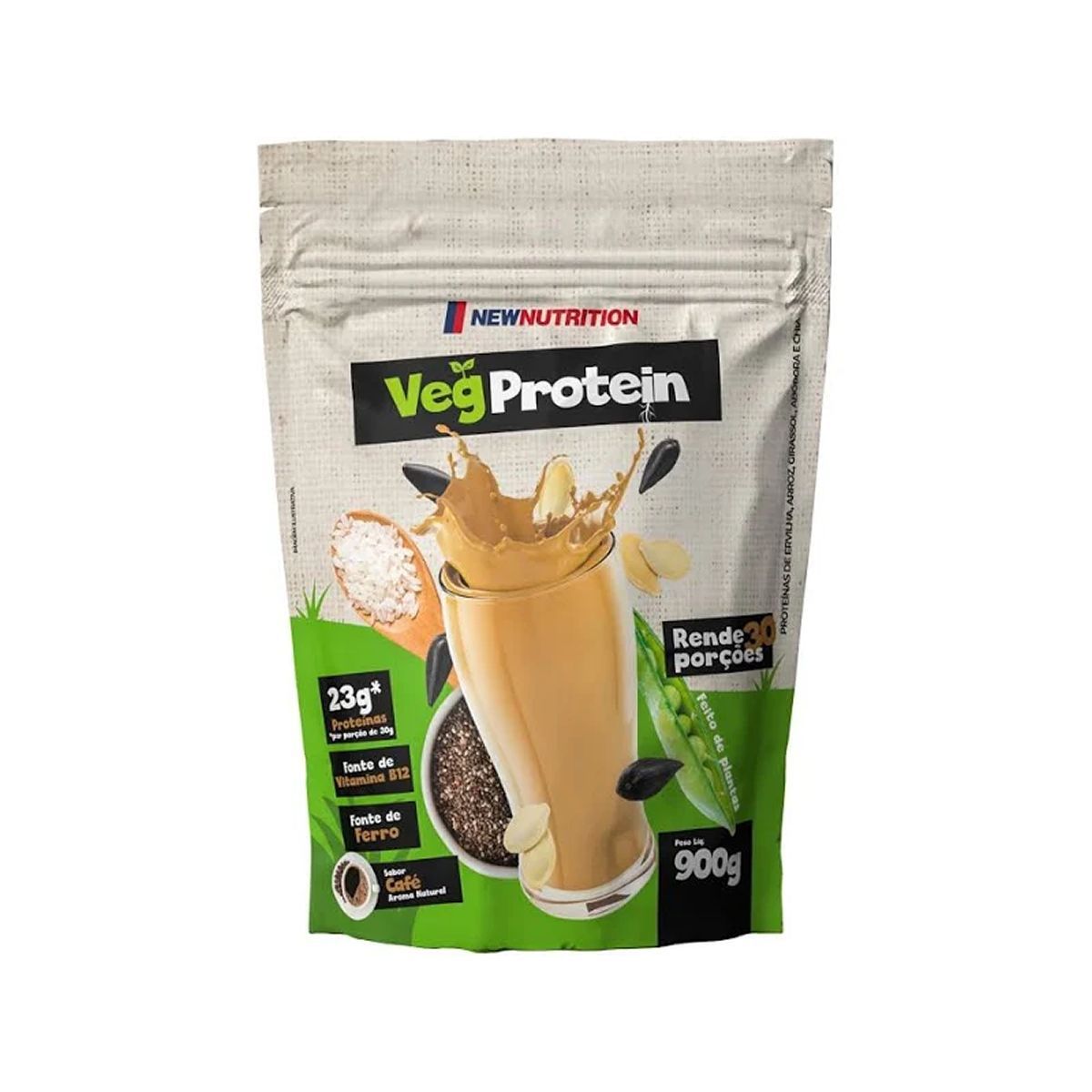 Veg Protein - 900g Caf� - NewNutrition