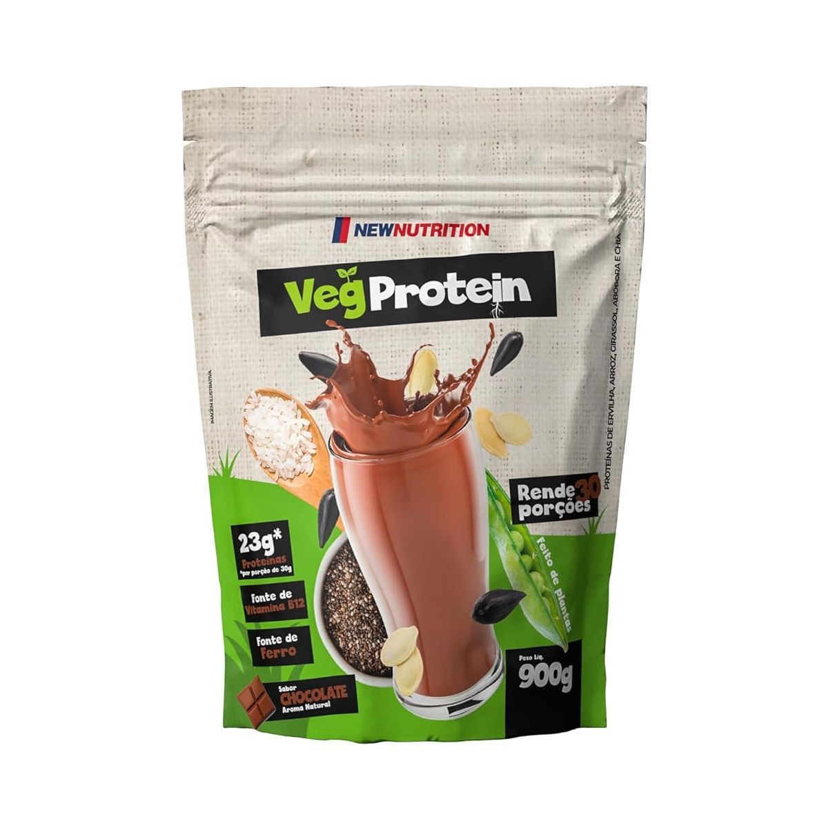 Veg Protein - 900g Chocolate - NewNutrition