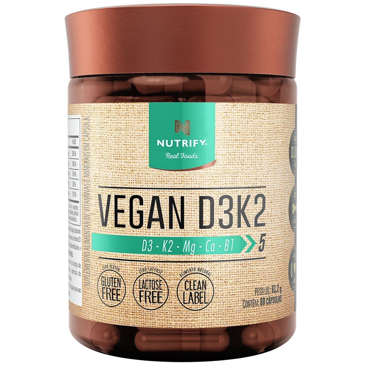 Vegan D3K2 - 60 C�psulas - Nutrify*** Data Venc. 30/04/2022
