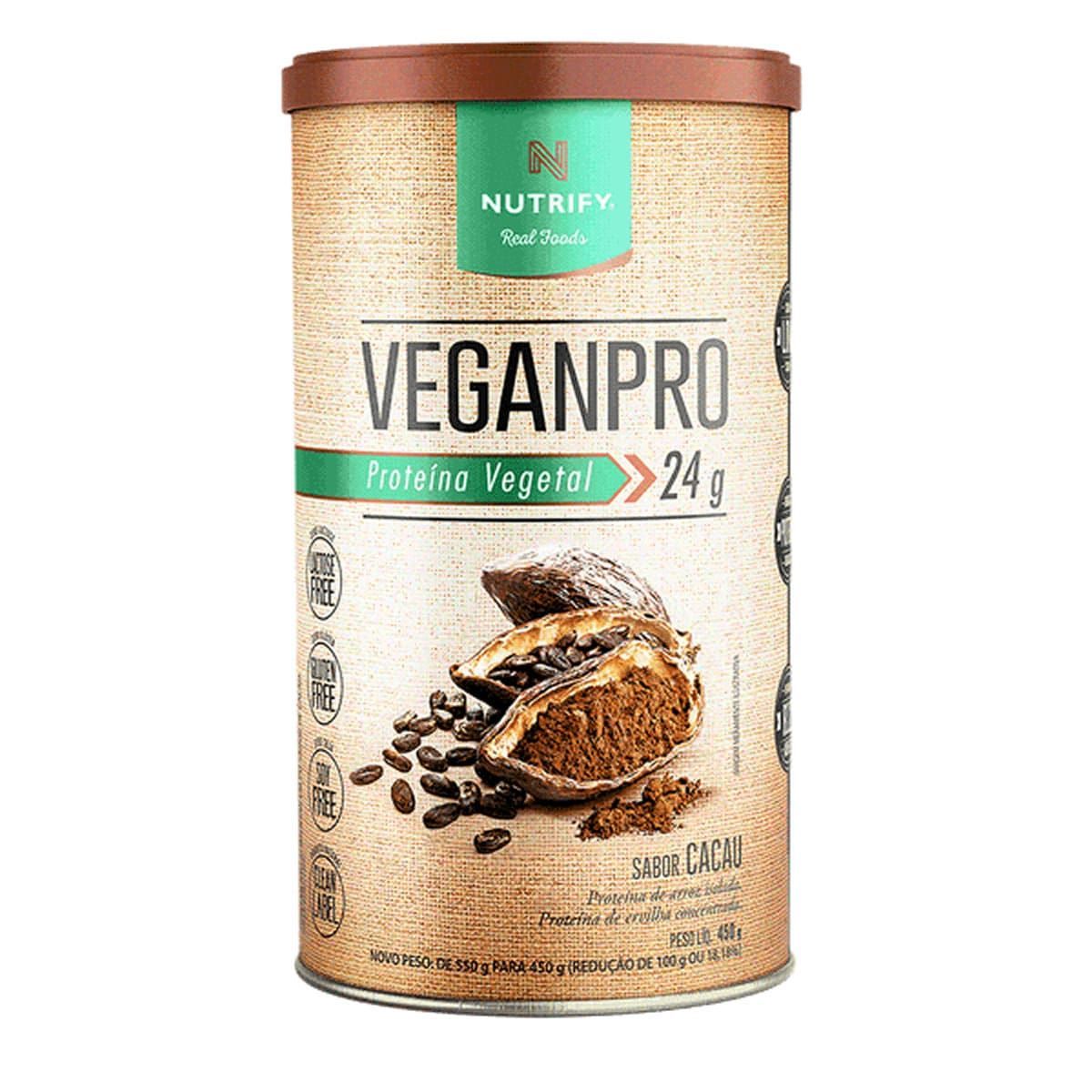 VeganPro - 450g Cacau - Nutrify*** Data Venc. 30/12/2023