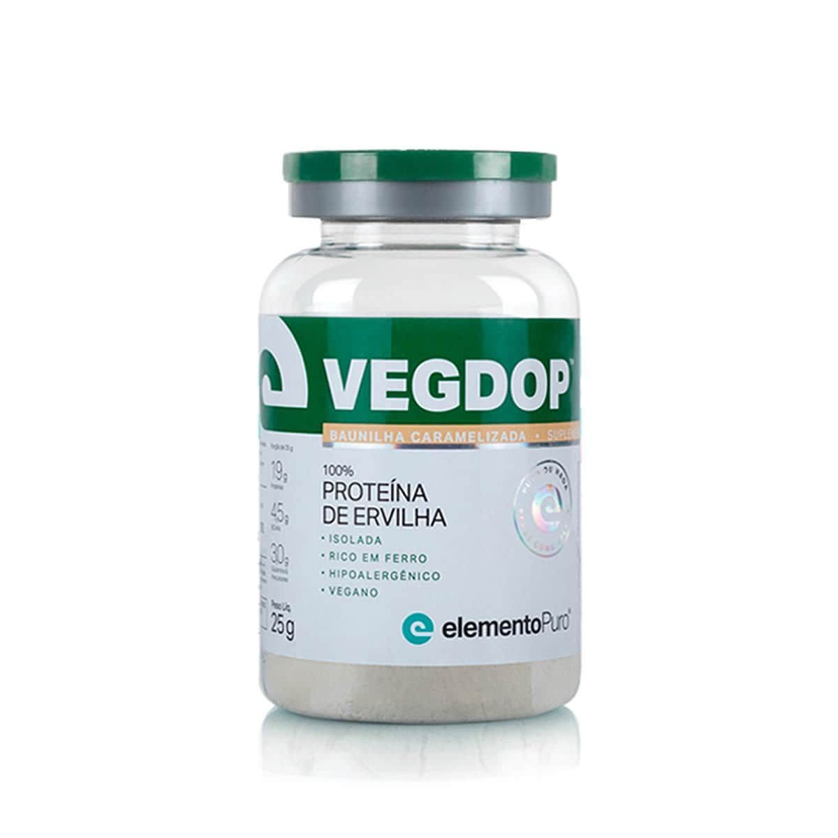 VegDop Prote�na de Ervilha Monodose - 25g Baunilha Caramelizada - ElementoPuro*** Data Venc. 27/06/2022