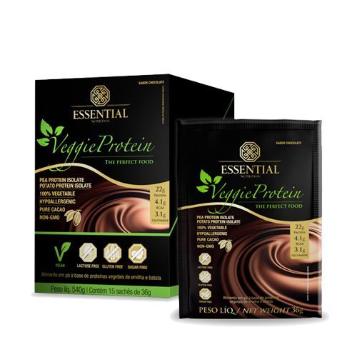 Veggie Protein - 15 Sach�s 36g - Essential Nutrition