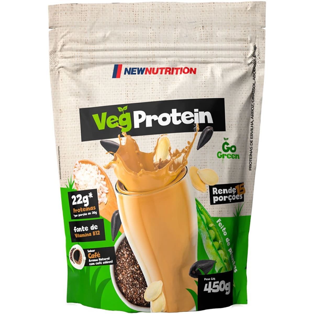 VegProtein - 450g Refil Caf� - NewNutrition*** Data Venc. 30/05/2024