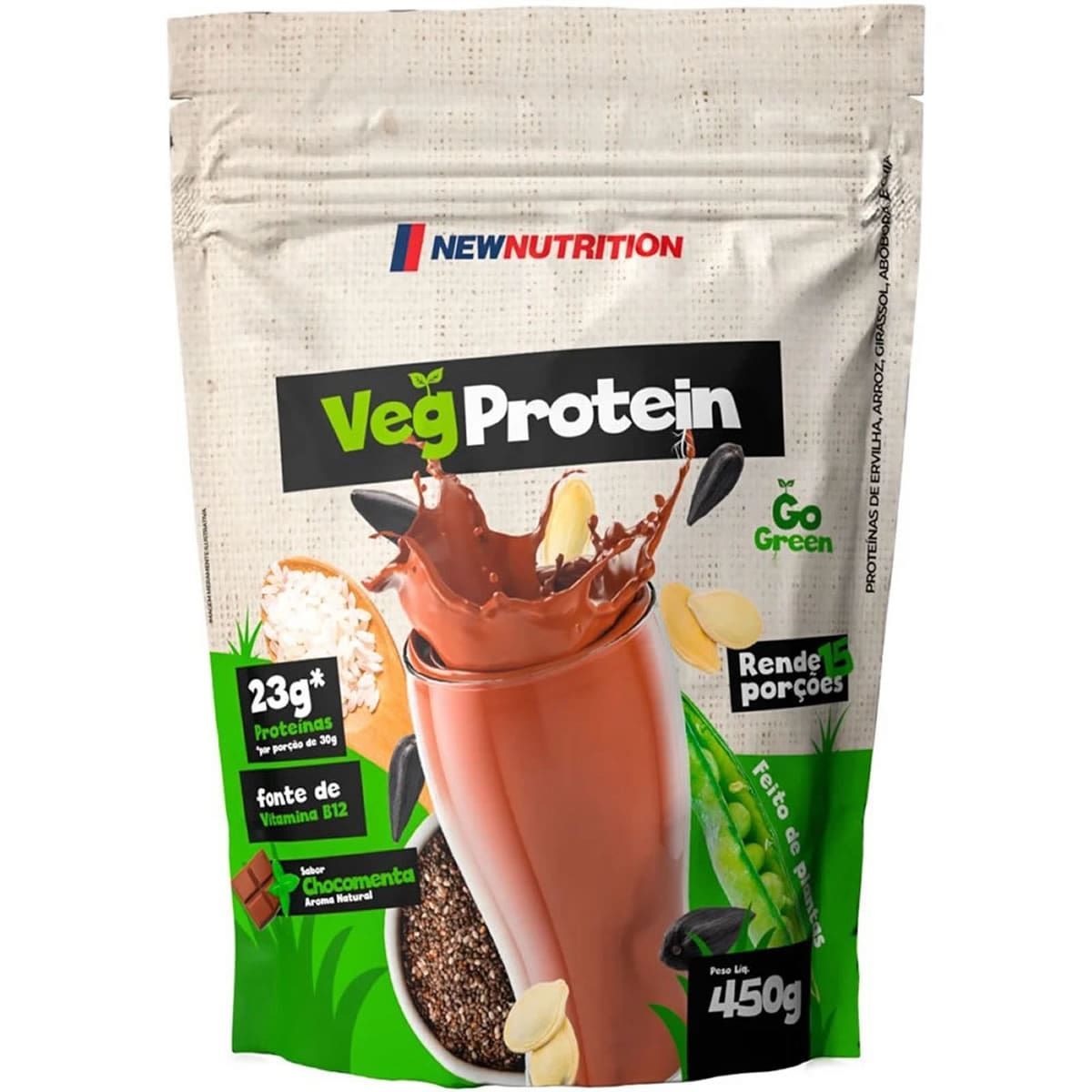 VegProtein - 450g Refil Chocomenta - NewNutrition*** Data Venc. 30/09/2024